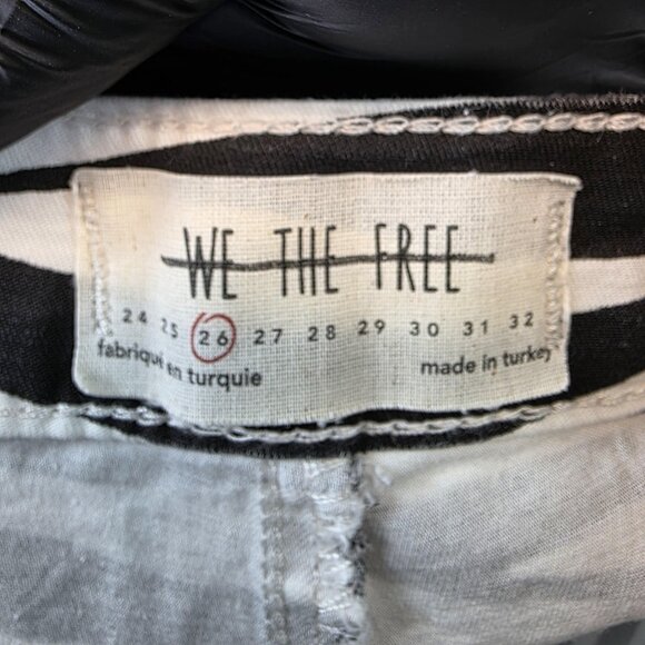 We The Free Skinny Jeans Womens 26 White Zebra Animal Print Stretch Denim Pants - Picture 3 of 11